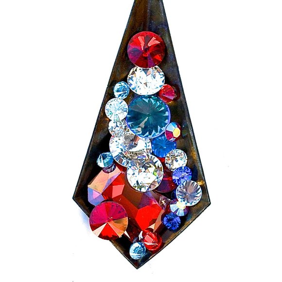 AMERICAN WOMAN SWAROVSKI RHINESTONE SNUFF RING - Picture 3 of 3